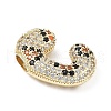 Brass Micro Pave Cubic Zirconia Pendants KK-Z108-02G-C-2