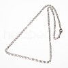 Tarnish Resistant 304 Stainless Steel Rolo Chain Necklaces NJEW-L349-02P-2