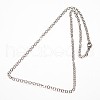 304 Stainless Steel Rolo Chain Necklaces NJEW-L349-02P-2