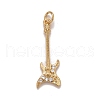 Brass Clear Cubic Zirconia Pendants KK-M229-51G-1