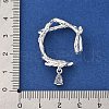 Brass Micro Pave Cubic Zirconia Findings KK-D378-20P-3