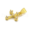 Rack Plating Brass Micro Pave Cubic Zirconia Charms KK-C074-30G-02-2