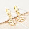 Brass Micro Pave Cubic Zirconia Hoop Earrings EJEW-S277-13G-3