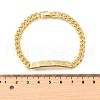 Brass Micro Pave Clear Cubic Zirconia Link Bracelets BJEW-F498-03B-G-5