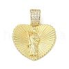 Brass Micro Pave Cubic Zirconia Pendants KK-D317-092G-1