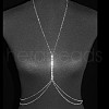 Alloy Crystal Rhinestone Flat Round Double Layer Bikini Sexy Body Chains for Beach Party FS-WG856A8-02-1