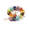 Natural & Synthetic Mixed Gemstone Big Pendants PALLOY-JF01475-5