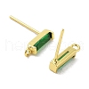 Brass Micro Pave Cubic Zirconia Earring Findings KK-A205-10G-01-2