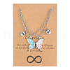 Bohemian Alloy Enamel Butterfly Pendant Necklaces for Women WG0CAA2-04-1