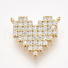 Brass Micro Pave Cubic Zirconia Pendants X-ZIRC-S061-122G-1