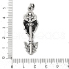316 Surgical Stainless Steel Micro Pave Cubic Zirconia  Pendants STAS-D304-17AS-3