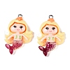 Opaque Resin Pendants RESI-D055-036P-1