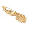 Peacock Alloy Crystal Rhinestone Brooches JEWB-M046-23G-3