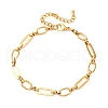 304 Stainless Steel Oval Link Chain Anklets AJEW-A057-01G-4