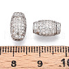 925 Sterling Silver Micro Pave Clear Cubic Zirconia European Clasps STER-T007-143P-3
