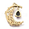 Brass Micro Pave Cubic Zirconia Pendants ZIRC-H122-04G-3