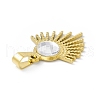 PVD Vacuum Plating 304 Stainless Steel Crystal Rhinestone Sun Pendant STAS-A062-11G-3