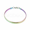 304 Stainless Steel Choker Necklaces and Bangles Jewelry Sets SJEW-L144-A01-M-4