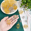   50Pcs 2 Colors Iron Wire Spiral Bead Cage Pendants IFIN-PH0002-11-6