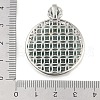 Natural Jadeite Carved Flat Round Pendants G-F768-04-3