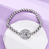 Mother's Day Flat Round with French Link Bracelets BJEW-A036-08P-2