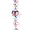 Glass and Acrylic and Imitation Pearl and Rhinestone Beads Strands MAK-T011-06E-2
