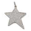 Brass Micro Pave Cubic Zirconia Pendants KK-U076-09P-1