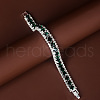 Square Alloy Rhinestone Cup Chain Bracelets for Women WG1D83C-04-1