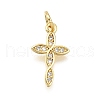 Brass Micro Pave Cubic Zirconia Pendants KK-Z100-41G-03-1
