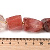Raw Rough Cherry Quartz Glass Beads Strands G-Z087-B08-5