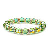 UV Plating Glass Beads Stretch Bracelets for Women FY7008-7-1