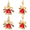 Beebeecraft Brass Micro Pave Colorful Grade AAA Cubic Zirconia Pendants KK-BBC0015-36D-1