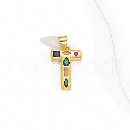 Brass Micro Pave Cubic Zirconia Pendants PW-WG10C3A-08-1