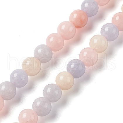 Natural White Jade Imitation Morganite Beads Strands G-I334-04A-1