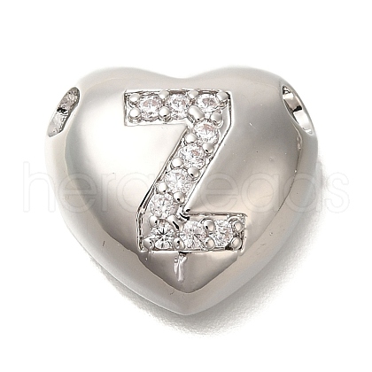 Rack Plating Brass Micro Pave Cubic Zirconia Pendants KK-I722-04P-Z-1