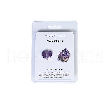 Heart Shape Natural Amethyst Display Decorations PW-WGEF7B7-07-1