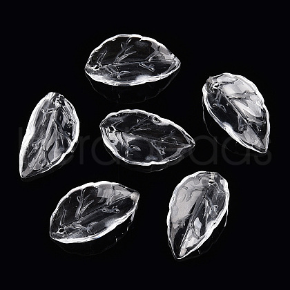 Transparent Glass Petal Beads GLAA-N001-20-1