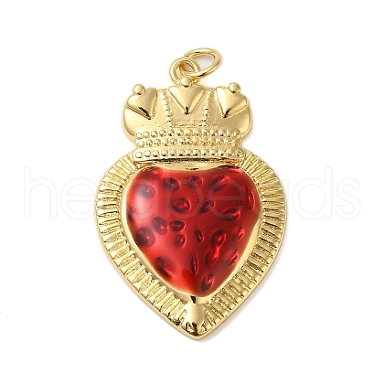 Rack Plating Brass Enamel Pendants KK-S372-01G-03-1