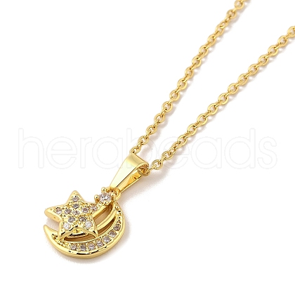 304 Stainless Steel Pendant Necklaces NJEW-U002-23G-01-1