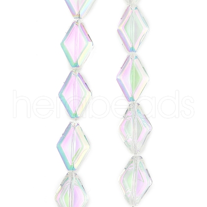Electroplate Glass Beads Strands EGLA-B010-01A-HR01-1