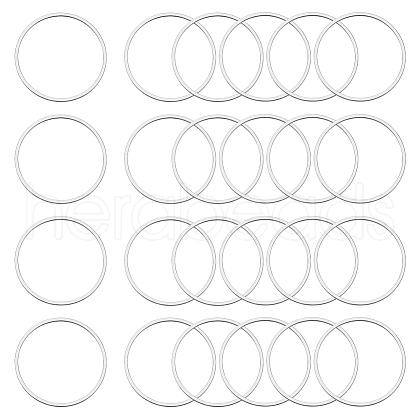 Unicraftale 50Pcs 304 Stainless Steel Linking Ring FIND-UN0003-62-1