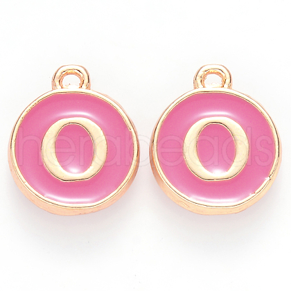 Golden Plated Alloy Enamel Charms X-ENAM-S118-08O-1