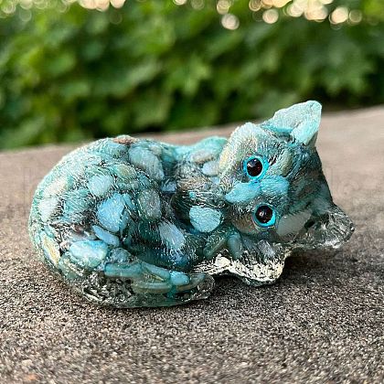 Resin Sleeping Cat Display Decoration PW-WG90471-02-1