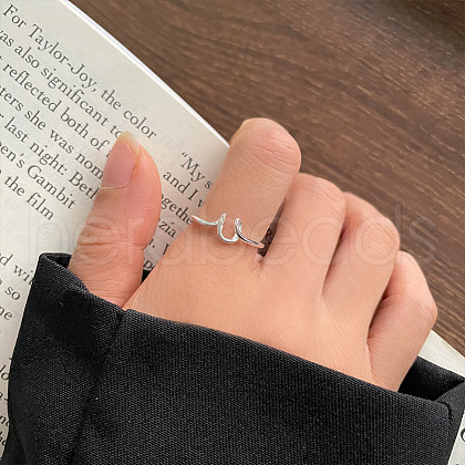 S925 Stainless Steel Cuff Rings for Women FS-WG79458-17-1