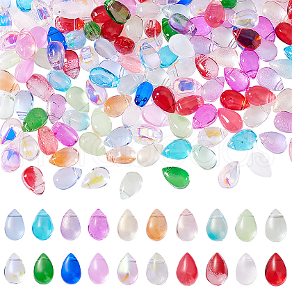 AHADERMAKER 200Pcs 20 Colors Handmade Lampwork Beads LAMP-GA0001-11-1
