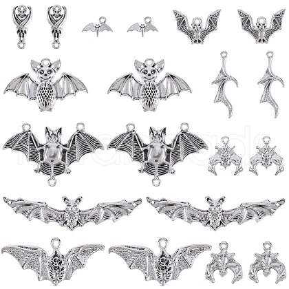 SUNNYCLUE 40Pcs 10 Styles Tibetan Style Alloy Pendants TIBEP-SC0003-03-1
