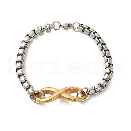 202 Stainless Steel Chain Bracelet STAS-A100-14-1