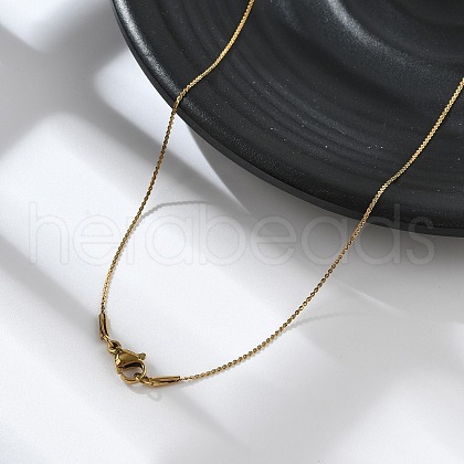 Ion Plating(IP) 304 Stainless Steel Serpentine Chain Necklace for Men Women NJEW-G076-01A-G-1