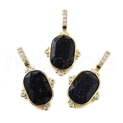 Brass Micro Pave Cubic Zirconia Pendants KK-S523-019G-A-1