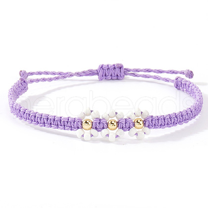 Glass Seed Beaded Braided Bead Beacelets BY5894-11-1